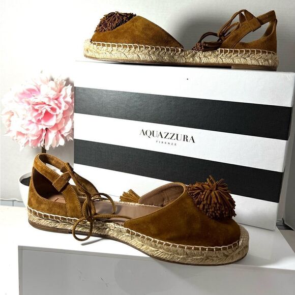 Authentic Aquazzura Firenze Sunshine Espadrilles - Picture 2 of 6